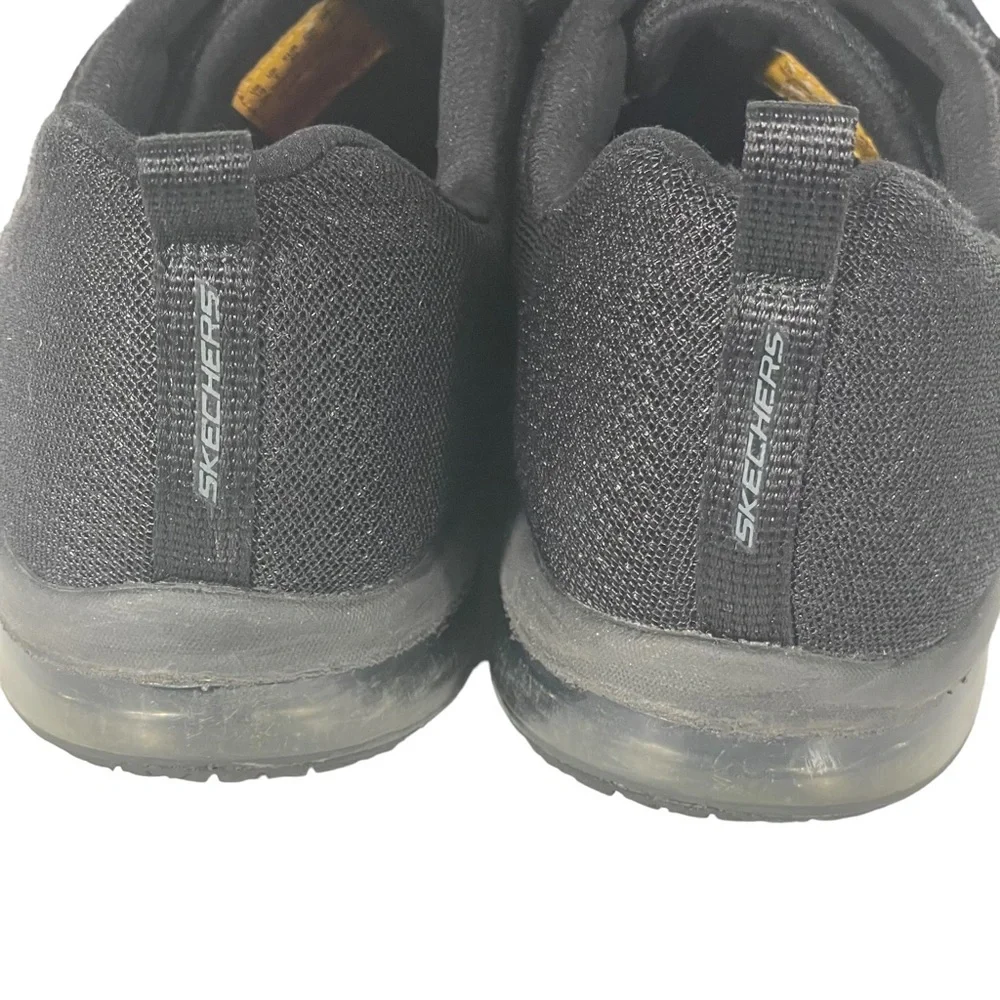 Skechers 77274 Womens Work Slip Resistant Memory Foam Black Skech-Air Shoes 10M